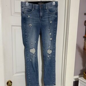 Torrid Blue Distressed Skinny Jeans